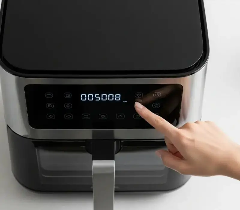 mostrando os simbolos da air fryer oven