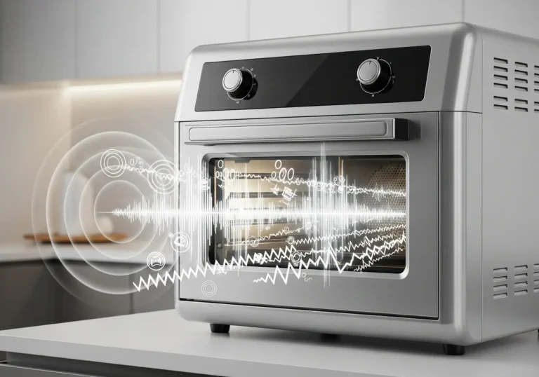 O barulho da sua Air Fryer Oven é normal ou um defeito? ✅ Entenda por que ela faz barulho, aprenda a identificar ruídos preocupantes e descubra 4 dicas práticas para deixar sua cozinha mais silenciosa