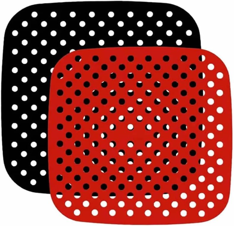 Bandeja de silicone retangular baixa, ideal para grelhar peixes e legumes na air fryer oven.